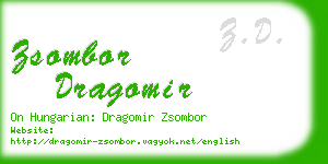 zsombor dragomir business card